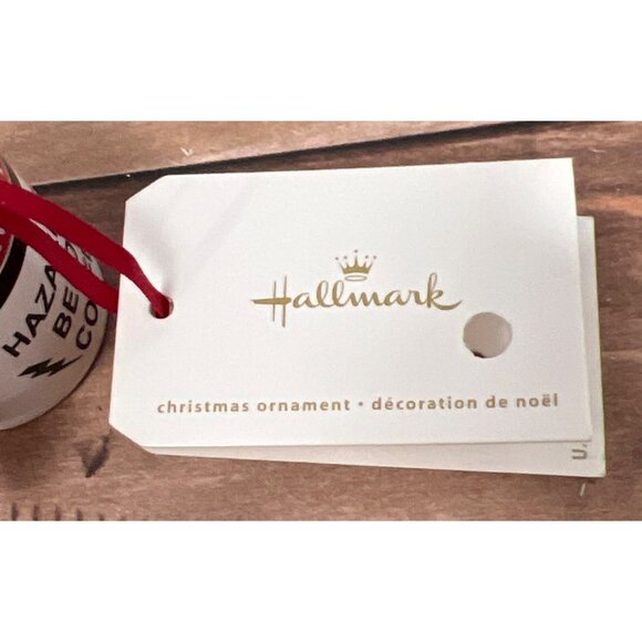 NWT 2008 HALLMARK KEEPSAKE ORNAMENT QBG8801 HAZARDOUS BEFORE COFFEE GLITTER MUG - Picture 4 of 6